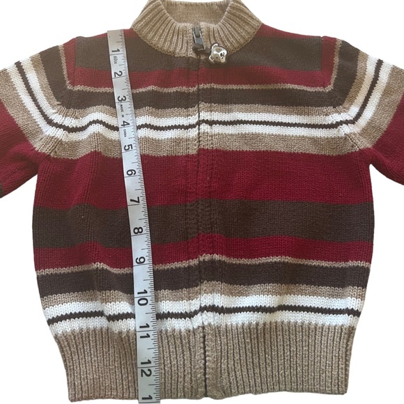 Gymboree Striped Knit Sweater Zip up Cardigan Size 12 - 18 M - Picture 9 of 9